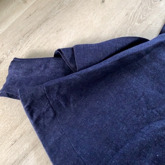 Tish Cox Blue wool dress ruffle midi sleeveless - Picture 15 of 16